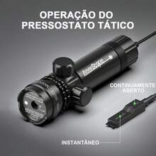 803 Lente objetiva ajustável para telescópio monocular a laser vermelho-verde, lente objetiva com retículo, acessório tipo estilingue, à prova d'água e resistente a impactos. - Preto - Visão 3