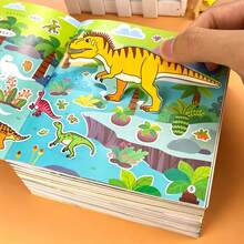 2 Dinosaur Sticker Books For Kids, Peel And Stick Activity Book For Travel, Educational Activity Book For Preschool Learning | Perfect Travel Toy, Birthday Gift For Boys & Girls - 2 Random Dinosaur Sticker Books - View 2