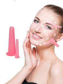 2/4pcs Silicone Facial Lifting Massage Cups, Soft Lip Lifting Cups, Eye Relief Lifting Set - Multicolor - View 4