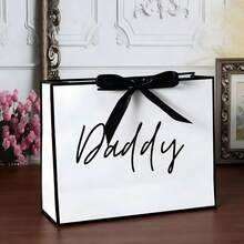 1pc Minimalist Dad Gift Bag, Unique Dad Gift Shopping Tote Bag, Lightweight Foldable Gift Packaging Bag, Father's Day Gift Bag, Ideal Gift For Birthday, Christmas And Other Thank You Occasions - Style 1 - View 2