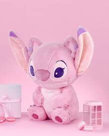 Miniso Disney Lilo & Stitch Collection 18 Inch Basic Sitting Plush Toy, Soft Pink Angel Stuffed Doll Large Fluffy Decor Pillow Gift For Girls & Disney Fans - Pink - View 5