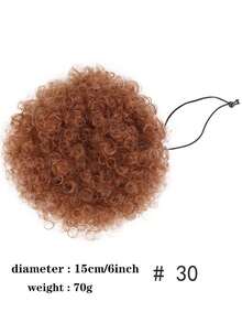 Extensión de cola de caballo con cordón para afro puff sintético, moño de cola de caballo con cordón con clip, Halloween - Multicolor - Ver 17