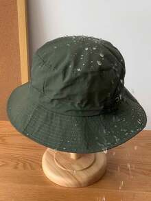 1 buah Topi Ember Tahan Air, Desain Satu Bagian, Dapat Dilipat untuk Penyimpanan, Ringan dan Cepat Kering, Topi Pelindung Matahari untuk Wanita, Perjalanan Luar Ruangan, Pantai, dan Kembali ke Sekolah - A - View 4