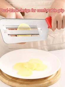 1pc Double-Edged Vegetable Knife, Slicer, Cabbage Shredder, Peeler, Kitchen Small Tool, Fruit & Vegetable Cutter - Multicolor - View 4
