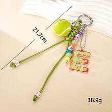 Personalized Mini 3D Sports Ball Bag Charms, Creative Acrylic Letter Pendant Keychain, Backpack & Mobile Phone Hanging Ornaments For Sports Fans Students - K6041 Letter H + Rugby Ball Keychain - View 8