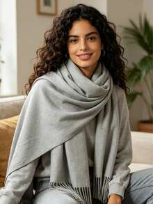 Women's Scarves Casual Perfect Gift For Friends For Daily Use - Grey - View 1
