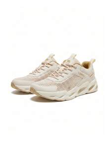 CAMEL CROWN Men's Sports Casual Shoes, Breathable Mesh Outdoor Student Jump Rope Lightweight Cushioned Running Shoes - Beige - View 1