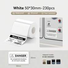 Label Termal Niimbot Pita Putih/Warna/Transparan Perekat Sendiri Kertas Label Stiker Printer untuk Printer Termal Portabel Mini Niimbot B1/B21/B2 - 1 Set - View 10