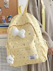 1/5pcs Girls Polka Dot Bow Backpack, Cute Fresh Highly Attractive, Versatile Student Bag, Suitable For Daily Use, School And Casual Outings, Lightweight Fashionable Shoulder Bag - Multiple Styles - View 8