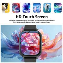 Reloj inteligente 2026 nuevo de 1.83 pulgadas con pantalla táctil completa HD, unisex, compatible con llamadas, recuento de pasos, cálculo de calorías, múltiples modos deportivos, notificaciones de mensajes y llamadas, reloj inteligente multifuncional, adecuado para deportes - Multicolor - Ver 6