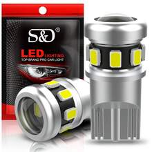 S&D T10 Led Canbus W5W Led Bulbs WY5W 168 194 Error Free Car Interior Lights Dome License Plate Lamp 6000K White 12V - A - View 1