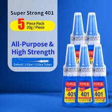 1/2/3/4/5 peças Cola Tipo 401 Forte, Secagem Rápida, Longa Duração, Baixo Odor, Não Descolorante, Adequada para Reparação de Artesanato, DIY Doméstico, Sapatos, Couro, Borracha, Metal, Vidro, Joias, Obras de Arte, Marcenaria, Manutenção de Móveis, Montagem de Modelos, Eletrónica e Artesanato DIY - ABS, PC e Plásticos Rígidos. Tempo de Cura: 15 Segundos, Formação Rápida e Preenchimento Preciso no Local Especificado - Supercola 401 - Ver 13