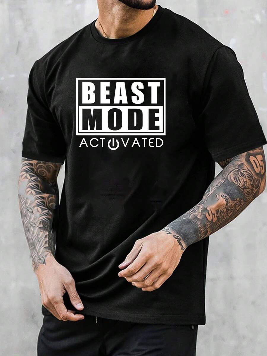 Men T-Shirts - 黑色 - 查看 1