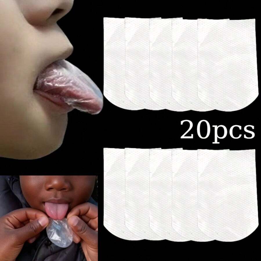 This 20-Piece Tongue Protector Is Lightweight, Conforms To The Curve Of The Tongue, Is Easy To Use, Meets Various Needs, And Is Long Enough To Be Suitable For People Of All Ages, Dental, Teeth, Tongue Scraper, Dental Floss, Teeth Cleaning Tool - Multicolor - View 1