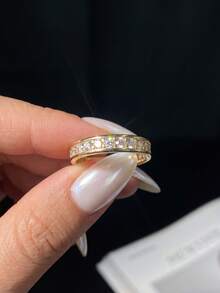 1件 總克拉重量 0.84CT 優雅奢華星軌道莫桑石戒指 925 純銀 適合婚禮、舞會及其他場合 - 星軌莫桑戒指 - 查看 7