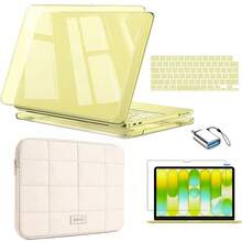 Crystal Clear Pale Yellow Protective Case, Suitable For MacBook Neo, Cute Slim Fit Anti-Fingerprint Protective Cover, Suitable For Easter, Spring, Summer - View 17