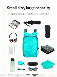 Sac à dos pliable imperméable, sac de voyage léger grande capacité, sac de sport portable, sac de rangement pour voyage, cyclisme, randonnée, camping et sports de plein air, accessoires de randonnée pour hommes et femmes, équipement essentiel de camping - Multicolore - Voir 3