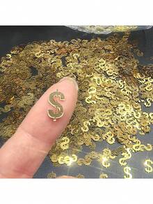 20g 財富主題亮片 金色美金符號紙屑,適用於手工藝、派對與慶典、主題派對、居家裝飾、萬聖節禮物場景、氣氛佈置 - 多款 - 查看 7