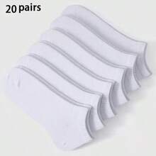 20/30 Pairs Unisex Boat Socks, Solid Color, Odor-Resistant, Summer Short Socks, Casual Low-Cut Socks, Gift Socks, Autumn/Winter/Spring/Summer Styles (/10/6/5 Pairs) - Multicolor - View 15