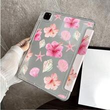 1件 水彩木槿花與貝殼平板保護殼，附筆槽，相容於 iPad 10.9/10.2/Air 5th Gen/Pro11/10th/9.7/Air 2/(7th Gen)/(8th Gen)/Air 4/5/Pro 11/10th Generation 10.9-Inch 2022 智能保護殼/Air 13(M3 2025)/Air 11(M3 2025)/Air 11(M3 2025)/11(A16 2025)/相容於 Galaxy Tab S10+/S9/A9，相容於 5/5PR/6/6PRO/7/7PRO - 彩色 - 查看 7