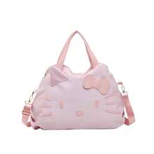 MINISO Sanrio Hello Kitty 蝴蝶結收納袋，可愛大容量旅行收納包，便攜式單肩手提包，適用於化妝品、盥洗用品及日常使用 - 彩色 - 查看 11
