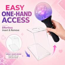 1pc Acrylic K-Pop Light Stick Holder - K-Pop Light Stick Holder Suitable For Various Light Sticks, Ultra-Stable Holder Storage Rack Suitable For K-Pop Fan Collection Display And Party Game Activities, Christmas Gift, Suitable For Skz/Twice/TXT/EXO/Aespa/Army Bomb And Other Official Light Sticks, Light Stick Not Included - Transparent - Taller Version - View 6