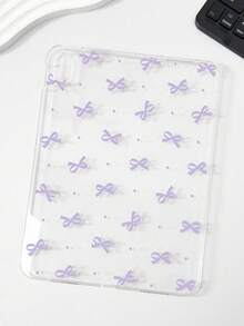 1件 TPU 軟殼淡紫色蝴蝶結與波點圖案彩繪平板保護殼，相容於 IPad Mini1/2/3/Mini4/Mini5/Mini6/Mini7/Air/Air2/9.7/10.2/10.5/Air4/Air5/10.9/Pro 11"/10th Gen/Air 11-In.(M2)-2024/Pro11-In.(M4)-2024/Air 11-Inch (M3) 2025/Pad (A16) 11 Inch 11th Generation 2025 及 A7/A8 機型，輕量超薄軟殼，美學/個性化/創意/可愛 TPU 平板保護單殼，透明平板殼，無筆槽，不含筆 - 淡紫色 - 查看 5