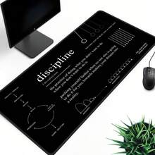 1pc Cool Desk Mouse Pad With Self-Discipline Motivational Quotes – Newton's Cradle, Workflow Loop, And Consistency Curve Design (Extra Large, Durable Mouse Pad / Gaming Mouse Pad / Office Mouse Pad / Laptop Keyboard Pad / Desk Pad) - Mouse Pad - View 6
