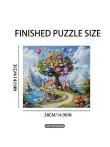 1 盒建筑景观图案 1000 块拼图，50 * 70 厘米/19.7 * 27.6 英寸，拼图工艺品，马赛克装饰墙艺术，适合初学者，大型艺术装饰，适用于家庭、客厅、办公室装饰、母亲节、新年、复活节礼物 - 彩色 - 查看 21