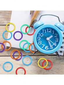 50 piezas de anillos sueltos para hojas, anillos de libros multicolor, adecuados para tarjetas, álbumes de fotos, suministros de oficina de hojas sueltas, álbumes de recortes, apilamiento de archivos y organización de tarjetas de colores, para uso escolar, doméstico o de oficina - multicolor - Ver 4