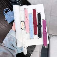Exquisite And Gorgeous Strap Design, Multifunctional Daily Strap, Featuring Durable And Breathable Hollow Out Star Language Silicone Buckle Design, Suitable For Xiaomi Band 10/9/8 Models. Quick Release Buckle Design, Supports NFC Version Sharing, Beautiful And Elegant Strap, Smart Sports Strap Accessory For Couples - Multicolor - View 1