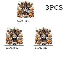 1/2/3PCS Autumn Thanksgiving Theme Heat Transfer Stickers DIY Iron-On Durable Plastic T-Shirt Pillow Decoration Multicolor Washable Suitable For Backpacks, Pillows, Pants, Sofa Covers High Quality Fade-Resistant T-Shirt Patterns Image Only - Multicolor - View 9