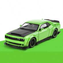 1pc 1:32 Scale Collector Grade High-Quality Electroplated High-Detail Alloy Die-Cast And Rubber Hellcat Style Muscle Car Model, Modern American Muscle Car Style, Suitable For 14 Years And Above, Car Enthusiast Collection, Birthday, Holiday Gift And Home Decor - Multicolor - View 10