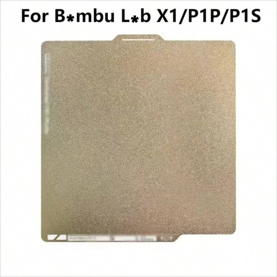 257x257mm Double-Sided Textured PEI Spring Steel Build Plate, Flexible And Wear-Resistant Printing Platform, Ideal Replacement Part, Fully Compatible With Bambu Lab X1, P1P And P1S 3D Printers, Suitable For Daily Printing Use - View 1