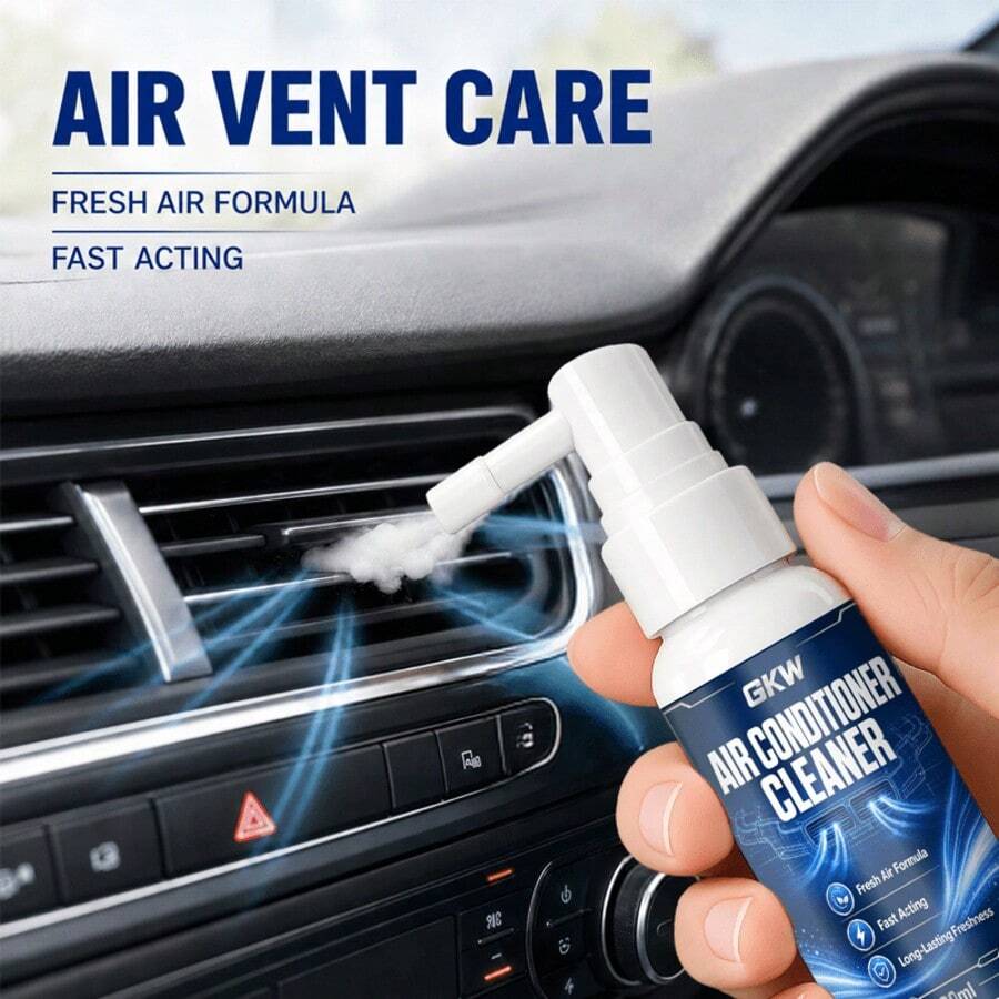 GKW Car Air Conditioner Cleaning Spray - No-Rinse Deep Cleaning Formula, Suitable For Air Vents, Helps Remove Buildup And Odors, Keeps Airflow Fresh And Clean