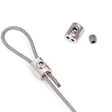 6pcs Adjustable Steel Wire Rope Clamp Set With Wrench, Wire Rope Lock Buckle Clip, Double Hole Cable Hanging Clamp, Fixing Device, Suspension Fixing Hardware Accessories For Outdoor - Multicolor - View 8