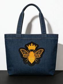 1件--蜜蜂女王刺繡貼布徽章 無縫熨燙轉印 熱轉印/縫製 適用於衣物、包包、帽子 DIY 手工藝品 衣物裝飾 卡通動物設計 精緻獨特風格 - 蜜蜂 - 查看 7