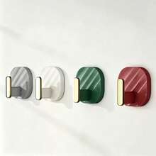 10pcs Random Color, No-Drill Waterproof Adhesive Wall Hooks, Strong Self-Adhesive Decorative Towel Hooks, Multi-Functional Practical Adhesive Hooks, Suitable For Kitchen, Bathroom, Shower, Entryway, Home Storage And Organization - Multicolor - View 8