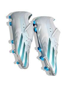 STARNOVO Herren Profi-Fußballschuhe - Schnür-Strick-Socken Leichtgewicht AG Hartboden Stollen Trainings- & Spielschuhe, Rasen-Fußballschuhe, Langstollen-Design TPU-Obermaterial und TPU-Sohle, geeignet für Ganzjahres-Training und Spiele - Grau - Übersicht 5