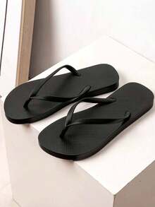 Women's Solid Color Minimalist Versatile Flip Flops For Beach Vacation - Flip Flops - View 9