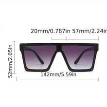 1PC New European And American Style Large Frame Women's High-End Fashion Glasses 92MQ - Black - View 5