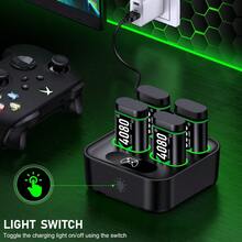 HELLCOOL For  Series S X  One S X Controller Battery 4080 MWh Rechargeable Battery&Charging Station For  One Gamepad - View 2