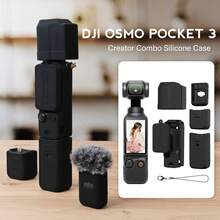 Pocket 3 矽膠保護套，高級防護全包覆套，鏡頭蓋兼容 D.JI OSMO Pocket 3，防震、防滑、防塵 天藍色 - 查看 12
