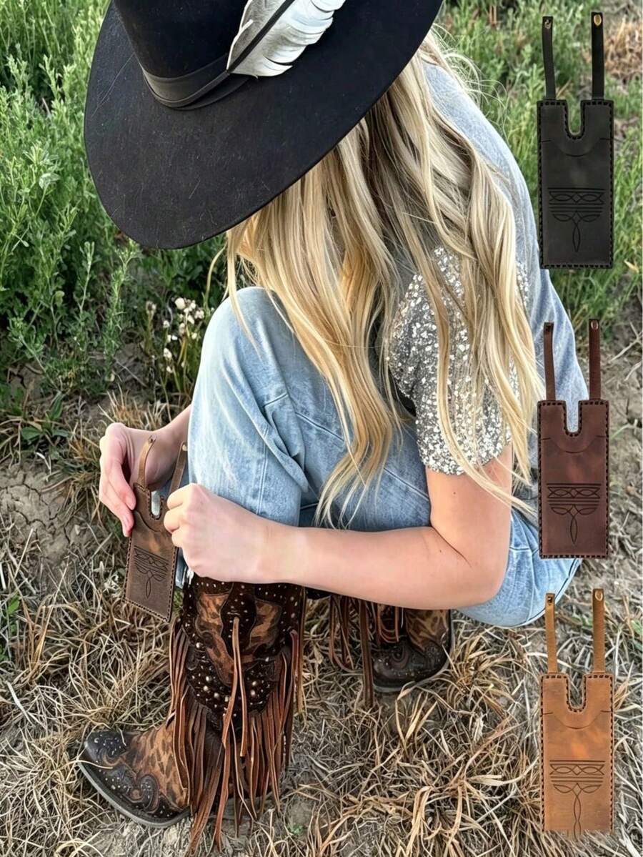 Novel Western Boot Style Wallet - With Snap Closure, Compact And Portable Small Wallet, Women's Multi-Functional Storage Wallet, Unique Card Holder, Card Clip, Coin Purse, Mini Wallet, Perfect For Outings, Dancing And Daily Use - Multicolor - View 1