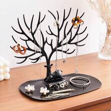 Creative Deer-Shaped Desktop Jewelry Organizer Stand, Earring, Necklace Hanging Rack, Jewelry Storage Display & Organizer Rack - Multicolor - View 7