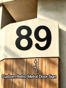 Customized Modern Door Number Plate - Black Door Number And Address Plate - Door Number Plate - Black - View 2