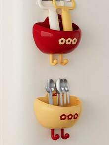 1/2pcs Yuanbao Magnetic Refrigerator Storage Box, Equipped With Strong Magnets, Multifunctional Refrigerator Side Storage Cabinet, Suitable For Kitchen, Bathroom, Office Desk, Can Store Seasonings, Cosmetics, Pen Holders And Other Items, Space-Saving Modular Design, Suitable For Cabinet Doors, Ideal Gift For Housewarming, Birthday, Christmas, Anniversary And Other Occasions - Multicolor - View 4