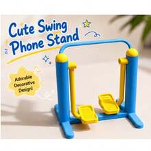 1pc Home Storage Assembleable Phone Stand, Creative Lazy Binge-Watching Cute Desktop Ornament Stand, Fitness Equipment Phone Stand - Blue - View 7