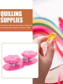 Alat Penggulung Kertas Bergelombang - Perangkat untuk Menggulung Kertas Menjadi Bentuk Bunga, Cocok untuk Origami, Seni Menggulung Kertas, Scrapbooking, Pembuatan Kartu, dan Proyek Kerajinan Kertas Buatan Tangan - MultiWarna - View 7