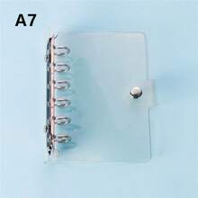 A5/A6/A7 Transparent Loose-Leaf Binder Cover, 6-Hole PVC Notebook Sleeve, DIY Diary, Minimalist PVC Soft Shell Loose-Leaf Notebook Cover, Transparent Loose-Leaf Binder Shell - Transparent - View 13